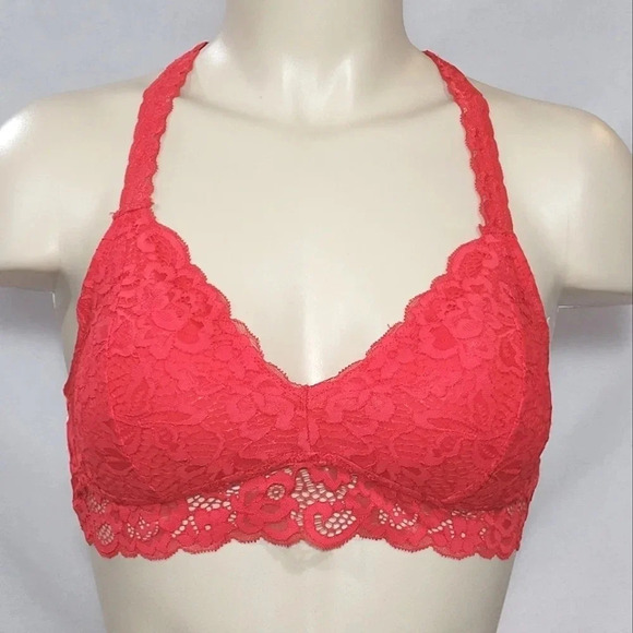 SMALL Xhilaration Push Up Racerback Lace Bra Bralette Beach Pink New with Tags - Picture 1 of 5